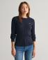 Preview: Gant Zopfstrick Rundhalspullover navy