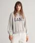 Preview: Gant Logo Rundhals Sweatshirt grau