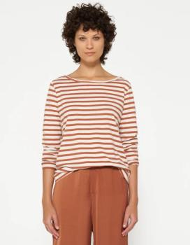 10 Days Longsleeves Tee Stripes brown