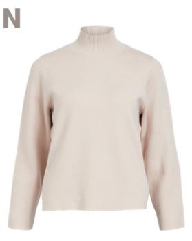 Object Turtleneck Strickpullover ecru