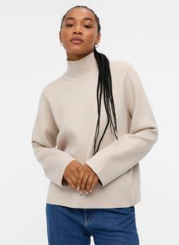 Object Turtleneck Strickpullover ecru