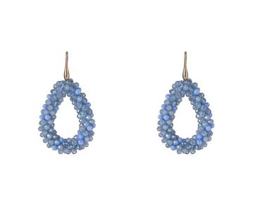 Go Dutch Label | Ohrringe Beads Drop blau