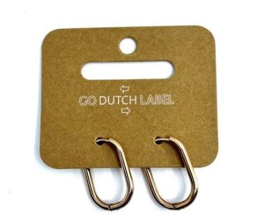 Go Dutch Label | Ohrringe - Oval Hoop roségold