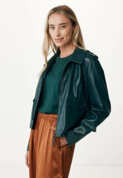 Mexx PU Lederjacke dark green