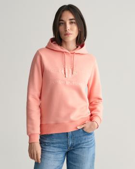 Gant Tonal Archive Shield Hoodie koralle