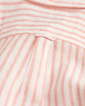 Gant Relaxed Fit Leinen Bluse mit Streifen koralle