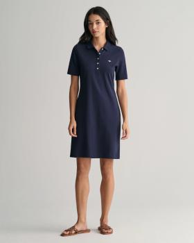 Gant Shield Pique Polokleid navy