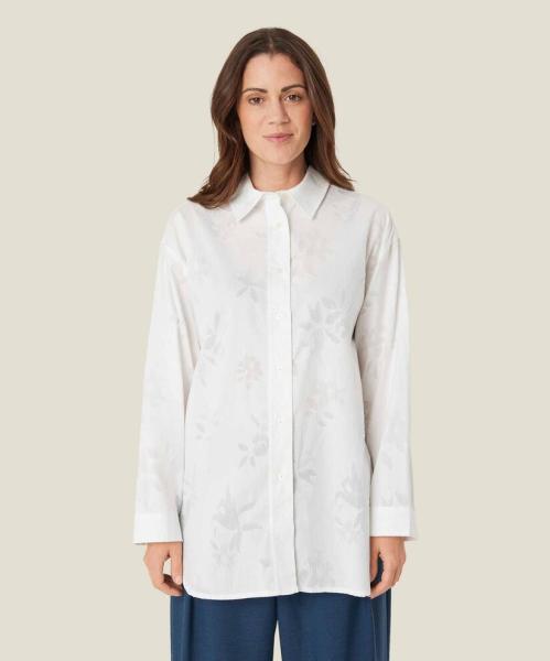 Masai MaIdette Oversized Bluse mit Webmuster