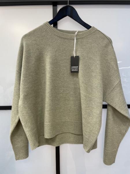 S. Marlon Pullover cropped pistazie