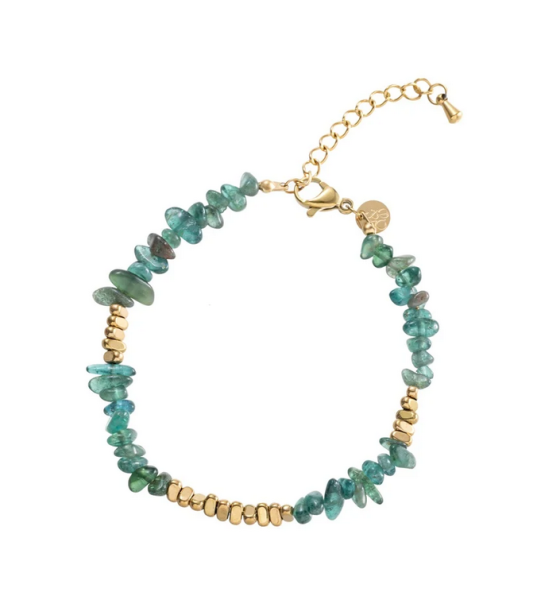 Go Dutch Label | Armband - rough stones green