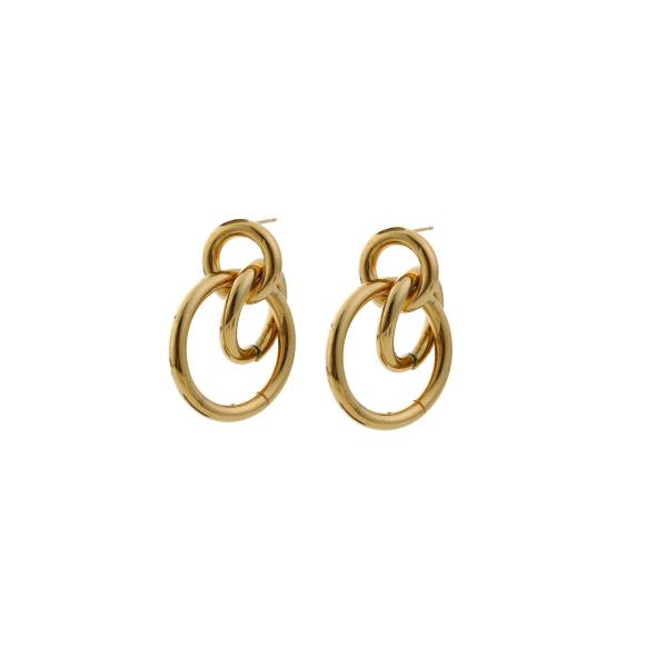 Go Dutch Label | Ohrhänger gold - 3 rings