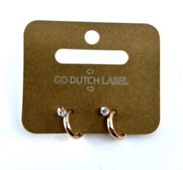 Go Dutch Label | Ohrhänger Ring mit Steinchen