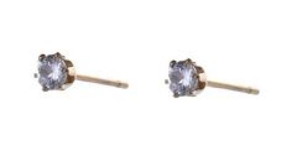 Go Dutch Label | Ohrstecker Round Crystal 3mm