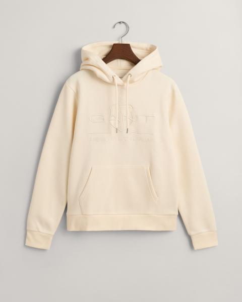 Gant Tonal Archive Shield Hoodie linen