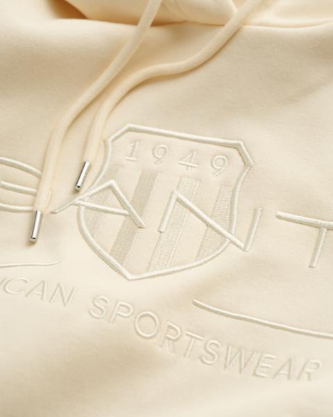 Gant Tonal Archive Shield Hoodie linen