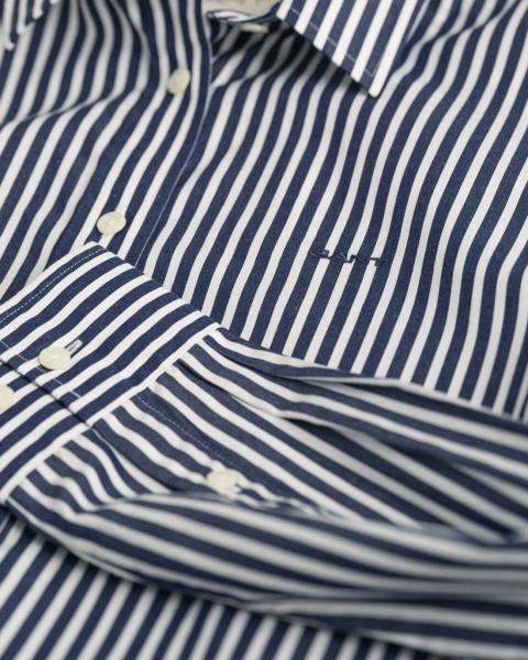 Gant Popline Bluse mit Streifen navy