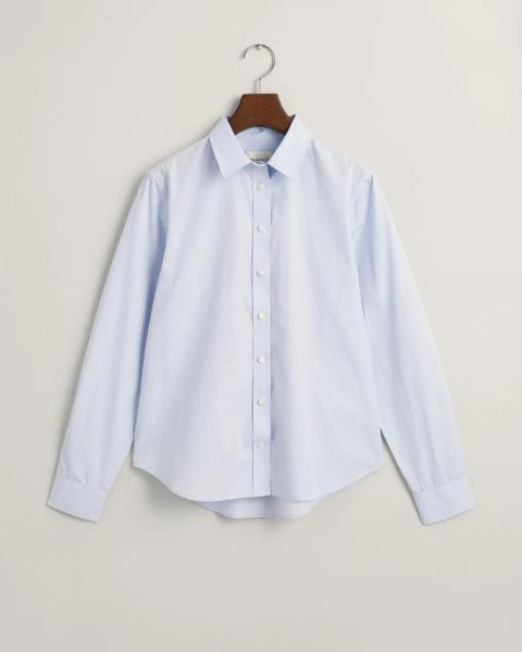 Gant Regular Fit Popline Hemd hellblau