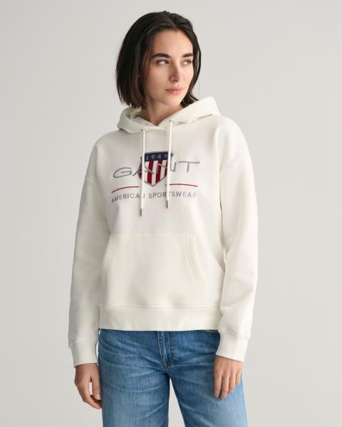 Gant Archive Shield Hoodie eggshell