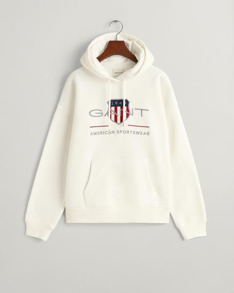 Gant Archive Shield Hoodie eggshell