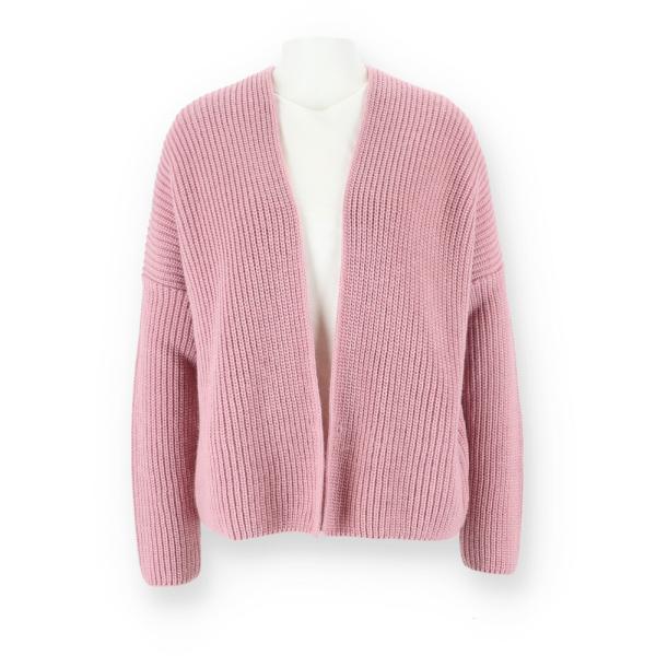 Halsüberkopf Strickjacke rosé